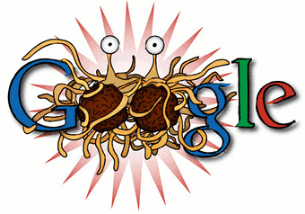 Flying Spaghetti Monster, Google logo